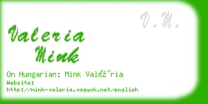 valeria mink business card